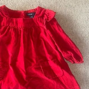 Red corduroy dress